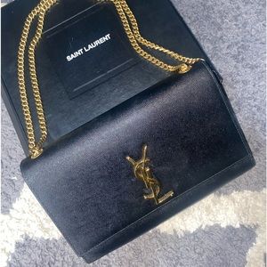 Authentic Small SAINT LAURENT Kate Chain Crossbody bag